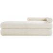 Meridian Furniture Kennedy Cream Faux Shearling Teddy Fabric Bench