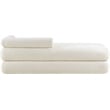 Meridian Furniture Kennedy Cream Faux Shearling Teddy Fabric Bench