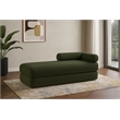 Meridian Furniture Kennedy Green Faux Shearling Teddy Fabric Bench