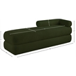 Meridian Furniture Kennedy Green Faux Shearling Teddy Fabric Bench