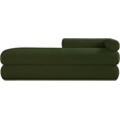 Meridian Furniture Kennedy Green Faux Shearling Teddy Fabric Bench