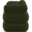 Meridian Furniture Kennedy Green Faux Shearling Teddy Fabric Bench