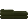Meridian Furniture Kennedy Green Faux Shearling Teddy Fabric Bench