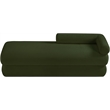 Meridian Furniture Kennedy Green Faux Shearling Teddy Fabric Bench