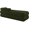 Meridian Furniture Kennedy Green Faux Shearling Teddy Fabric Bench