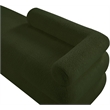 Meridian Furniture Kennedy Green Faux Shearling Teddy Fabric Bench