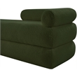 Meridian Furniture Kennedy Green Faux Shearling Teddy Fabric Bench