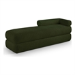 Meridian Furniture Kennedy Green Faux Shearling Teddy Fabric Bench