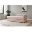 Meridian Furniture Kennedy Pink Faux Shearling Teddy Fabric Bench