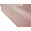 Meridian Furniture Kennedy Pink Faux Shearling Teddy Fabric Bench