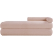 Meridian Furniture Kennedy Pink Faux Shearling Teddy Fabric Bench