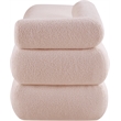 Meridian Furniture Kennedy Pink Faux Shearling Teddy Fabric Bench
