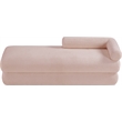 Meridian Furniture Kennedy Pink Faux Shearling Teddy Fabric Bench