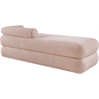 Meridian Furniture Kennedy Pink Faux Shearling Teddy Fabric Bench