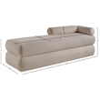 Meridian Furniture Kennedy Beige Chenille Fabric Bench