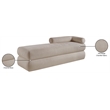 Meridian Furniture Kennedy Beige Chenille Fabric Bench