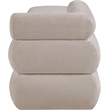 Meridian Furniture Kennedy Beige Chenille Fabric Bench
