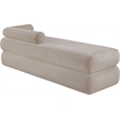 Meridian Furniture Kennedy Beige Chenille Fabric Bench