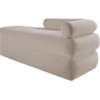 Meridian Furniture Kennedy Beige Chenille Fabric Bench
