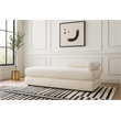 Meridian Furniture Kennedy Cream Chenille Fabric Bench