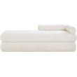 Meridian Furniture Kennedy Cream Chenille Fabric Bench