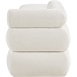 Meridian Furniture Kennedy Cream Chenille Fabric Bench