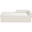 Meridian Furniture Kennedy Cream Chenille Fabric Bench