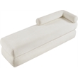 Meridian Furniture Kennedy Cream Chenille Fabric Bench