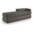 Meridian Furniture Kennedy Grey Chenille Fabric Bench