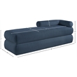 Meridian Furniture Kennedy Light Blue Chenille Fabric Bench