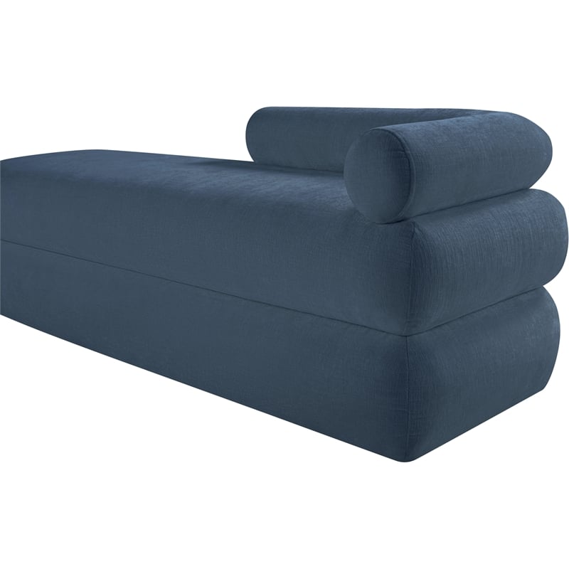 Meridian Furniture Kennedy Light Blue Chenille Fabric Bench