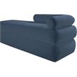 Meridian Furniture Kennedy Light Blue Chenille Fabric Bench