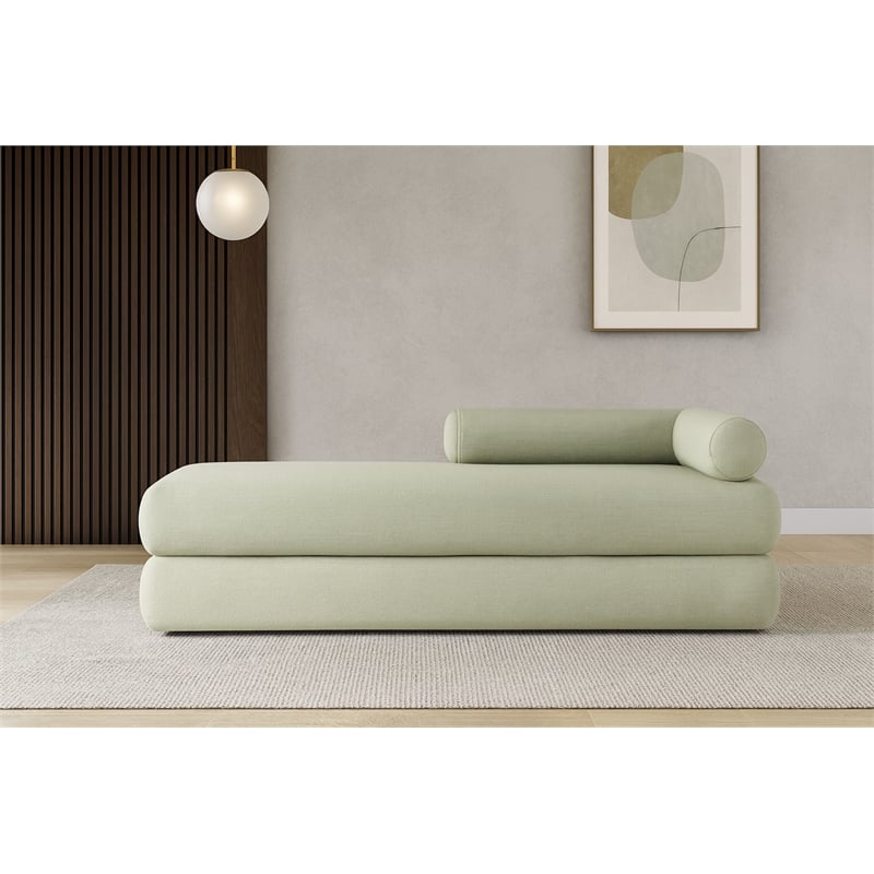 Meridian Furniture Kennedy Mint Chenille Fabric Bench