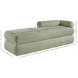 Meridian Furniture Kennedy Mint Chenille Fabric Bench