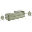 Meridian Furniture Kennedy Mint Chenille Fabric Bench