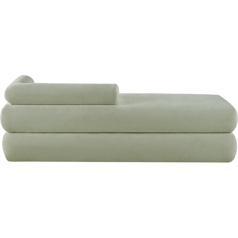Meridian Furniture Kennedy Mint Chenille Fabric Bench