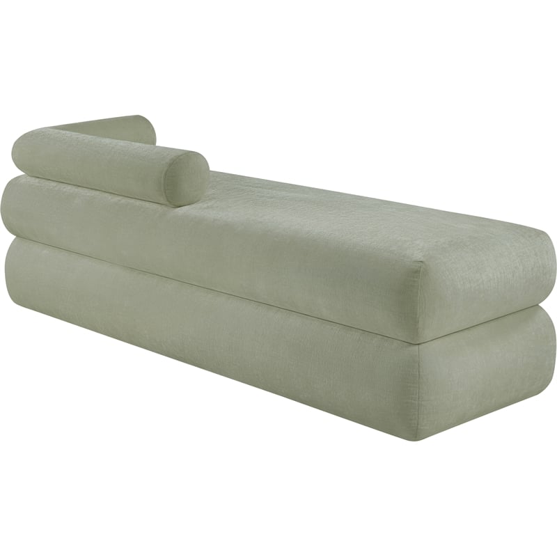 Meridian Furniture Kennedy Mint Chenille Fabric Bench