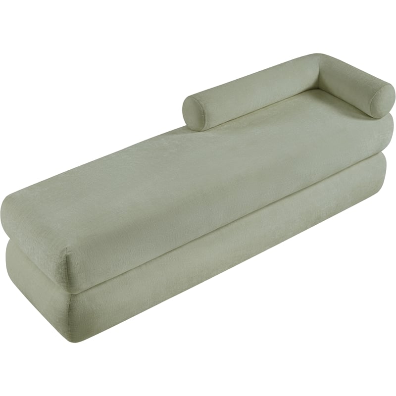 Meridian Furniture Kennedy Mint Chenille Fabric Bench