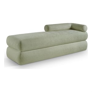 Meridian Furniture Kennedy Mint Chenille Fabric Bench