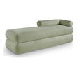 Meridian Furniture Kennedy Mint Chenille Fabric Bench