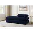 Meridian Furniture Kennedy Navy Chenille Fabric Bench