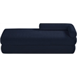 Meridian Furniture Kennedy Navy Chenille Fabric Bench