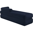 Meridian Furniture Kennedy Navy Chenille Fabric Bench