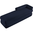 Meridian Furniture Kennedy Navy Chenille Fabric Bench