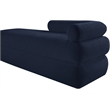 Meridian Furniture Kennedy Navy Chenille Fabric Bench