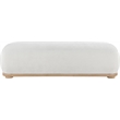 Meridian Furniture Calum Cream Chenille Fabric Bench