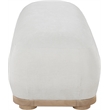 Meridian Furniture Calum Cream Chenille Fabric Bench