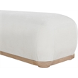 Meridian Furniture Calum Cream Chenille Fabric Bench
