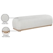 Meridian Furniture Calum Cream Chenille Fabric Bench