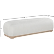 Meridian Furniture Calum Cream Chenille Fabric Bench